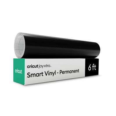 Cricut Joy Xtra Smart Vinyl, Permanent, Black, 9.5in x 6ft, Roll