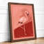 Flamingo in Profile Minimalist - Framed Print-1782903634-1782903641