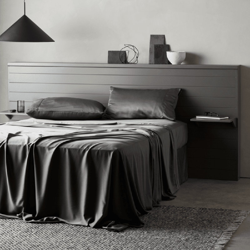 Signature Sateen Sheet Set, Slate, King Sheet Set with 3 Additional Pieces