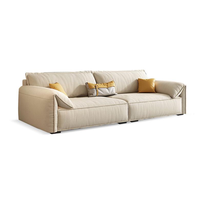 Creamy white Polyester Modular Sofa, 31.5" H x 98.43" W x 41.34" D, 3