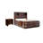 2pc King Bedroom Set, Storage Brown, Nightstand