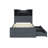 Danylle Twin Platform Bed Frame with 4 Open Shelves, 2 Storage Drawers and LED Light-1646557735
