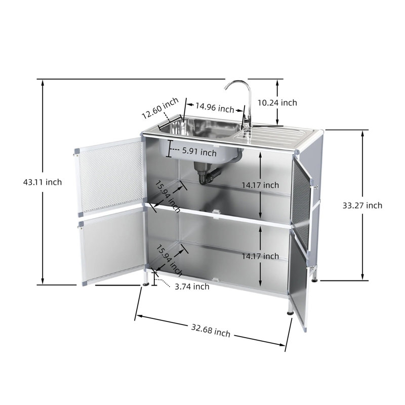 Évier utilitaire avec armoire