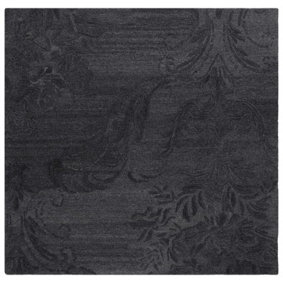 Antashia Floral Hand Tufted Area Rug in Black