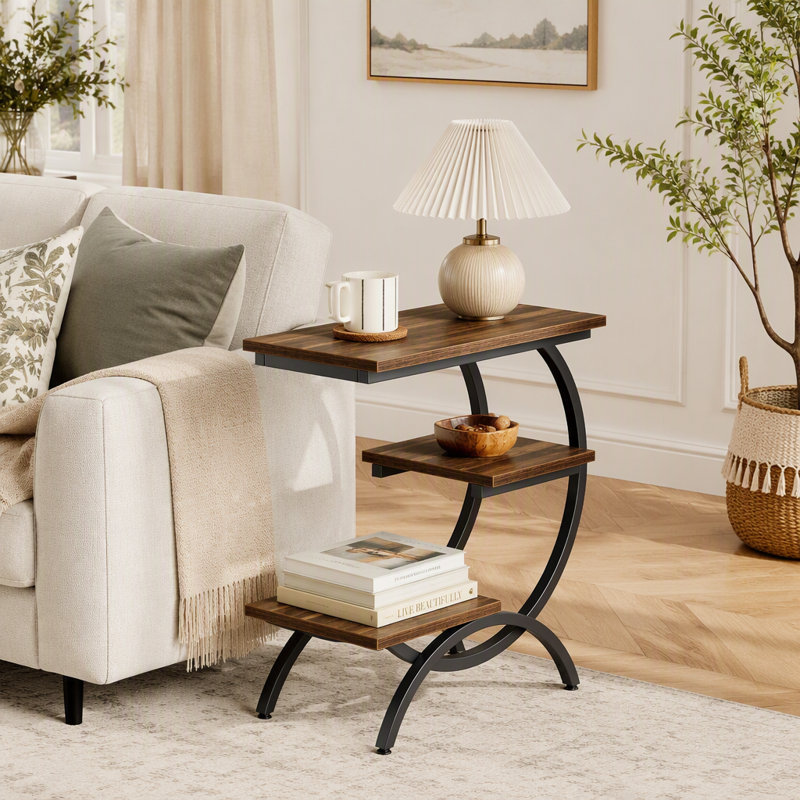 Top End Table, Dark Brown