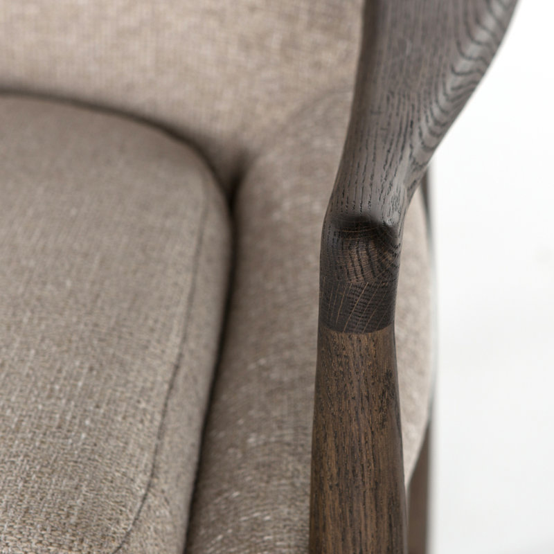 Braden Upholstered Arm Chair, White Teddy