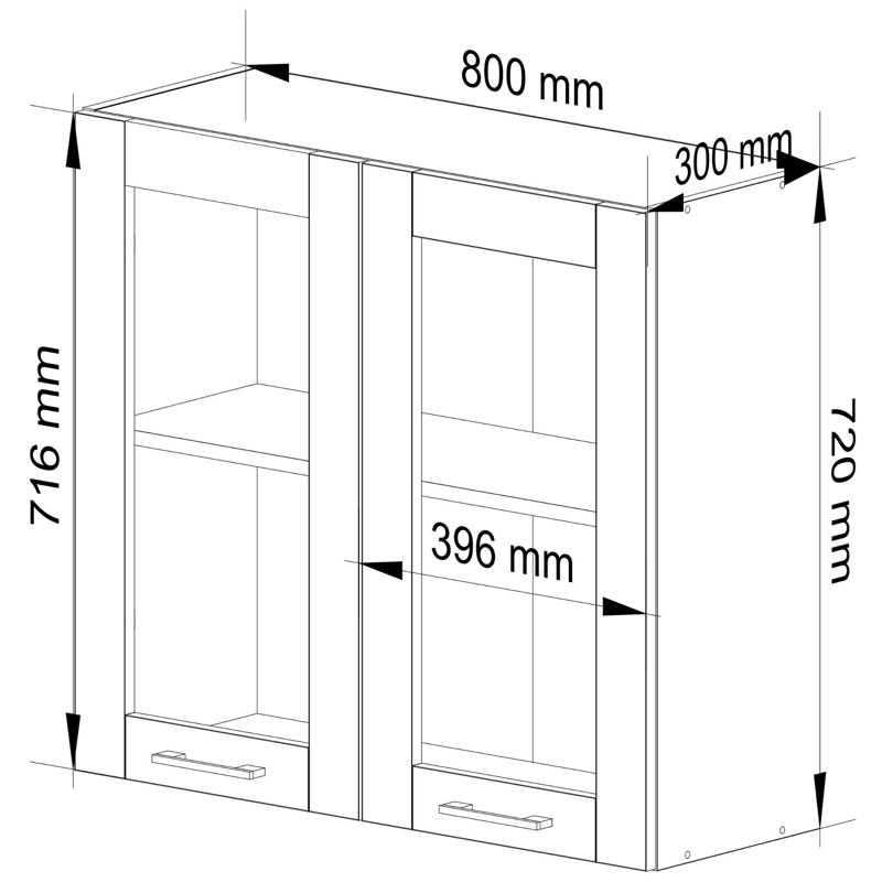 Oliwia kitchen cabinet in white and stone gray Base Unit