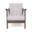 Chaise d'appoint Mid-Century moderne, fauteuil capitonné-406265977