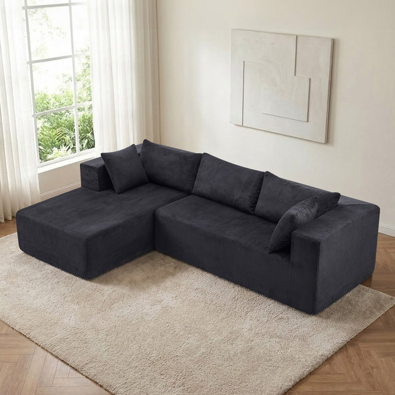 Canapé modulaire en L en forme de L avec méridienne 2 pièces Boneless