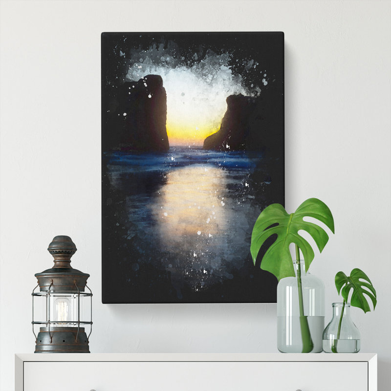 Beach Rocks - Wrapped Canvas, 91cm H x 60cm W x 4cm D