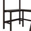 Lit mezzanine simple avec tablettes et bureau, lit mezzanine en bois avec bureau-1742409717