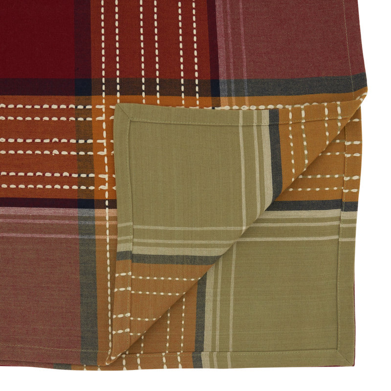Ogema Striped 100% Cotton Square Tablecloth