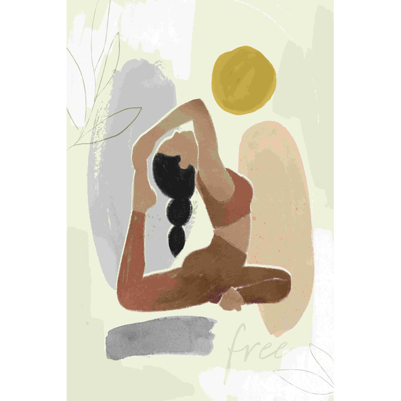 Yoga pratique I - peinture sur toile tendue, H 18 po x l 12 po x P 1,25 po
