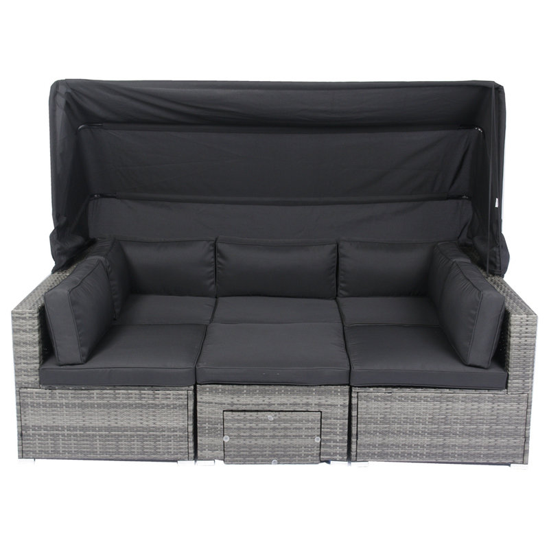 Ensemble modulaire d'extérieur en L avec coussins 78,77 po Bainter