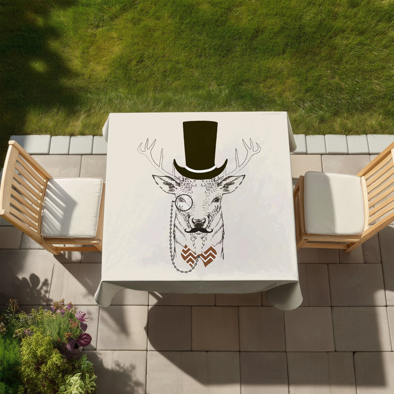 Aristocrat Roe Deer Rustic Brown Tablecloth - Indoor/Outdoor