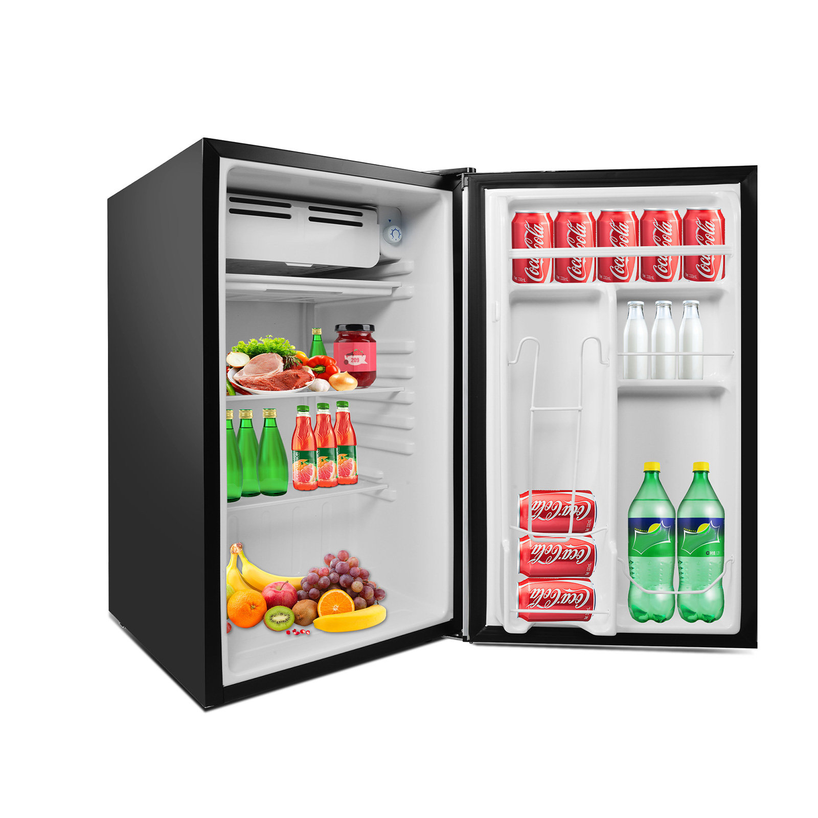 Clarkson Mini Refrigerator Storage Cabinet, Black 
