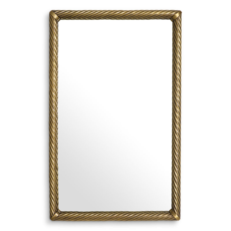 Mirror Salvi Rectangular Vintage Brass Finish