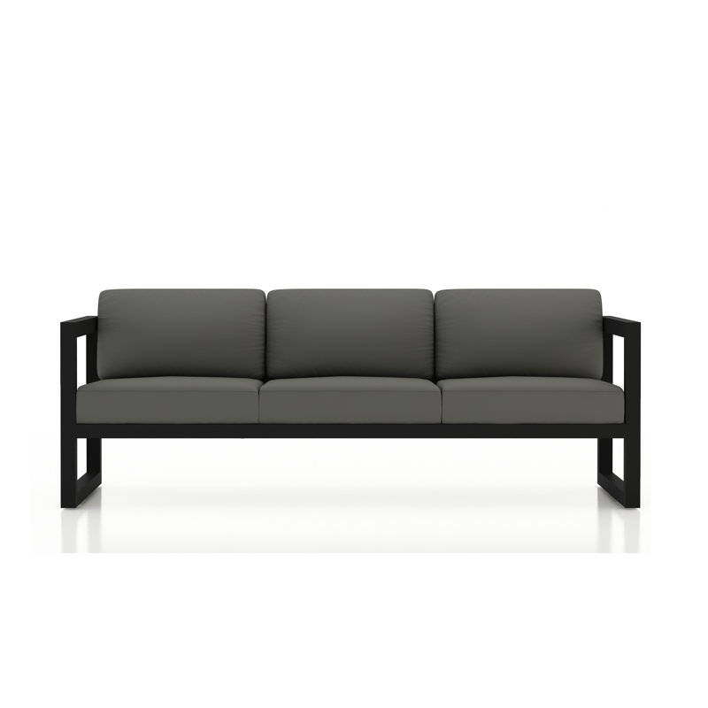 Avion 2 Piece Sofa Set, Canvas Charcoal Sunbrella® Canvas, Black