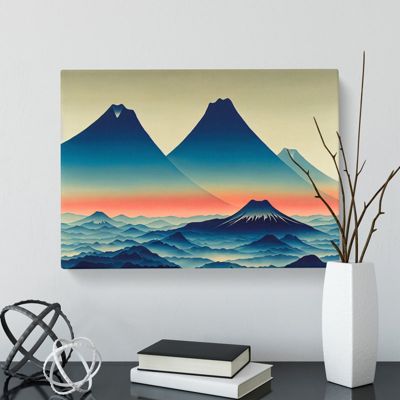 Pure Japanese Mountains - Wrapped Canvas, 40cm H x 60cm W x 3cm D