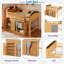 Lit mezzanine avec armoire de rangement, garde-robe et DEL-738393014