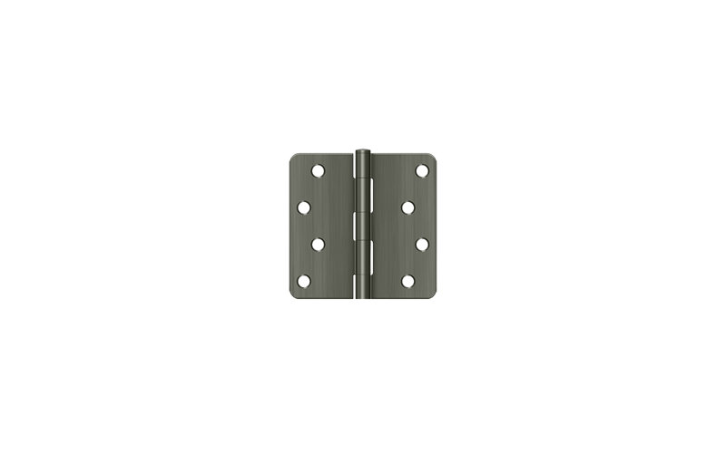 Charnière Deltana S44R4BK2D 4 po x 4 po x 1/4 po Deltana, résidentielle en dichromate de zinc, Dichromate de zinc