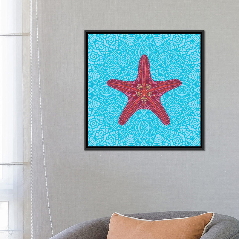 « starfish », impression sur toile tendue, H 12 po x l 12 po x P 0,75 po, Pas de tapis, Toile tendue