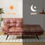 Canapé-lit futon convertible 3-en-1, deux accoudoirs, causeuse compacte robuste-1116474846