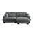 Mohammed Velvet Upholstered Sectional Sofa with Movable Ottoman