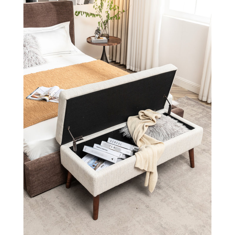 Foot Of Bed Bench - Stylish And Functional, 43.7"X18.1 Bedroom Entryway Easy To Install In Minutes, 43.7" W X 18.1" D