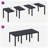 vidaXL Garden Dining Set 9 pcs Anthracite Polypropylene-476595239-476595236-476595263
