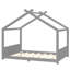 Structure de lit pleine forme avec lattes de soutien pour enfants, structure de lit en bois massif avec structure d'ouverture, plate-forme de lit de jour à profil bas pour filles, sans sommier, gris-388562616