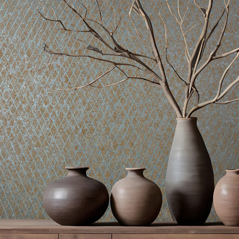 Galerie Odyssey Geometric Diamond Wallpaper, Blue