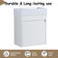 Meuble-lavabo flottant mural de 18 po, lavabo mural en résine blanche, porte à fermeture en douceur | Idée cadeau-390414510