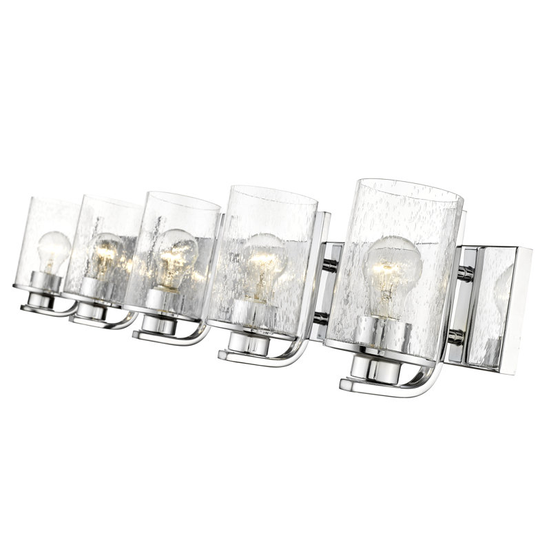 Éclairage de salle de bain à intensité variable 5 lumières Goodlett Crescio, Chrome