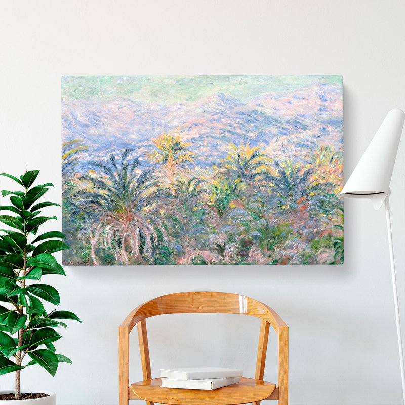Palm Trees At Bordighera by Claude Monet - Wrapped Canvas, 35cm H x 50cm W x 3cm D