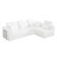 Canapé d'angle avec dossier haut, canapé en L avec chenille flammée, coussin en éponge haute densité compressé, canapé sans assemblage peu encombrant pour le salon, un appartement-134376392