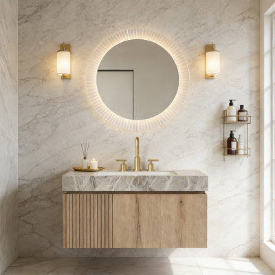 Floating Bathroom Vanity with Multi-Functional Storage Space and 3 Pre-drilled Faucet Holes