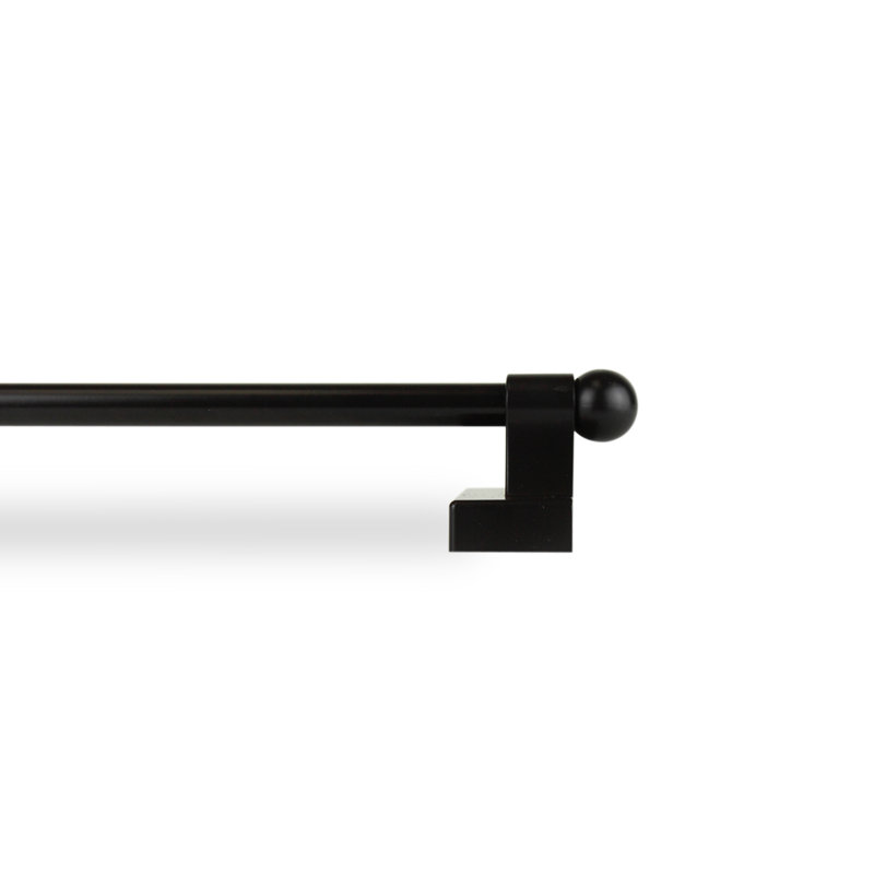 Tringle à rideaux magnétique Landry, Noir, 48" - 84"
