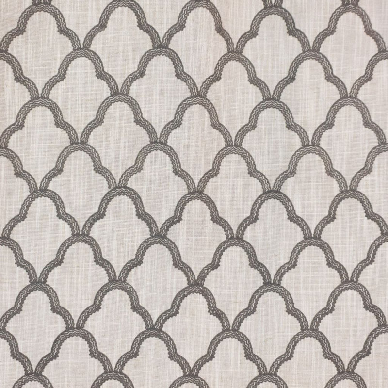 Tissu en dentelle avec treillis, Perle noire
