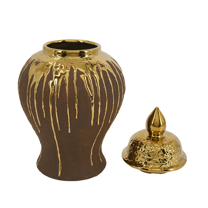 7.5X7.5X13.5" Ginger Jar, 13.4" H x 7.6" W x 7.6" D