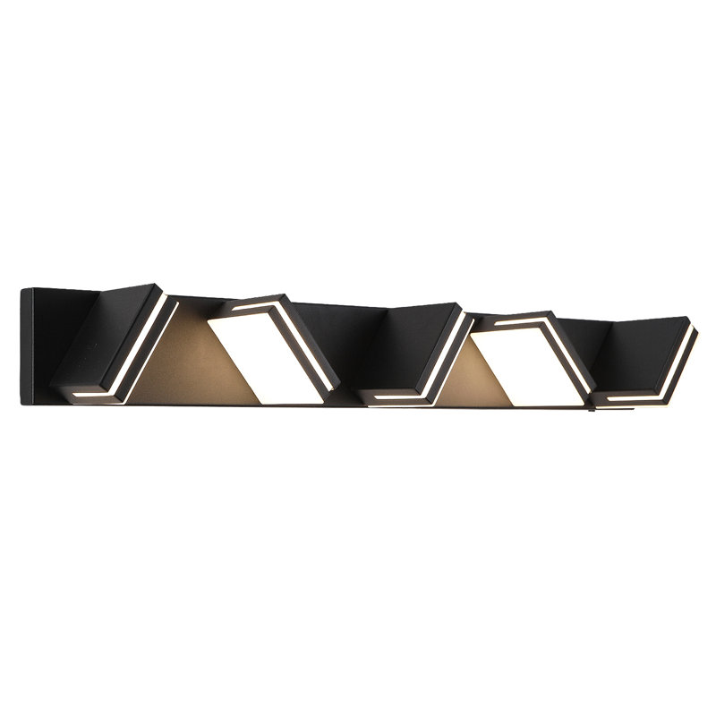 Lumières de meuble-lavabo modernes à DEL à intensité variable pour miroir, 5 lumières, Nickel brossé