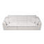 Siège de canapé modulaire 108,3 x 39,4 po, canapé rembourré comprimé pour salon, chambre à coucher, appartement, aucun assemblage requis, combinaison libre de 3 pièces, tissu en velours côtelé moelleux, blanc-298464948
