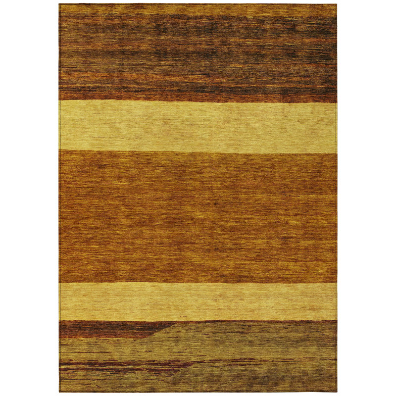Chantissa Orange Washable Indoor-Outdoor Rug - LOOMLAN, 10' x 14'