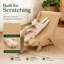 Fauteuil-griffoir en sisal avec structure en bois naturel, griffoir incurvé et design de type canapé pour chats d'intérieur-1171990285