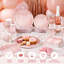 Rose Gold Party Party Pack de 454, ensemble de vaisselle jetable avec des assiettes en papier scintillantes
