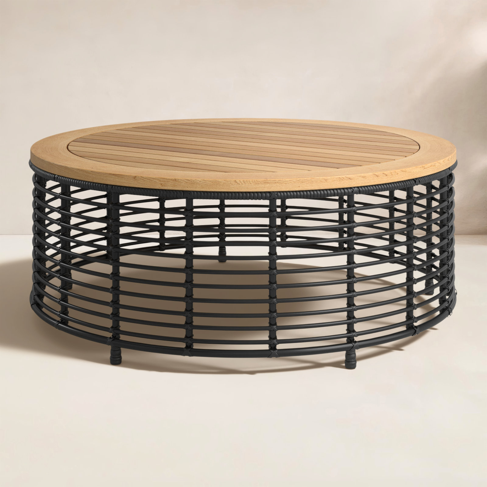 Dochi 38'' Outdoor Coffee Table, Canvas White Sunbrella®