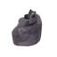 Corduroy gris incurvé 63,44 po, coussins à ressorts ensachés, 3 coussins décoratifs, petit espace, aucun assemblage requis