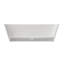 67 Inch Solid Surface Soaking Bathtub - Deep Soak Freestanding Tub