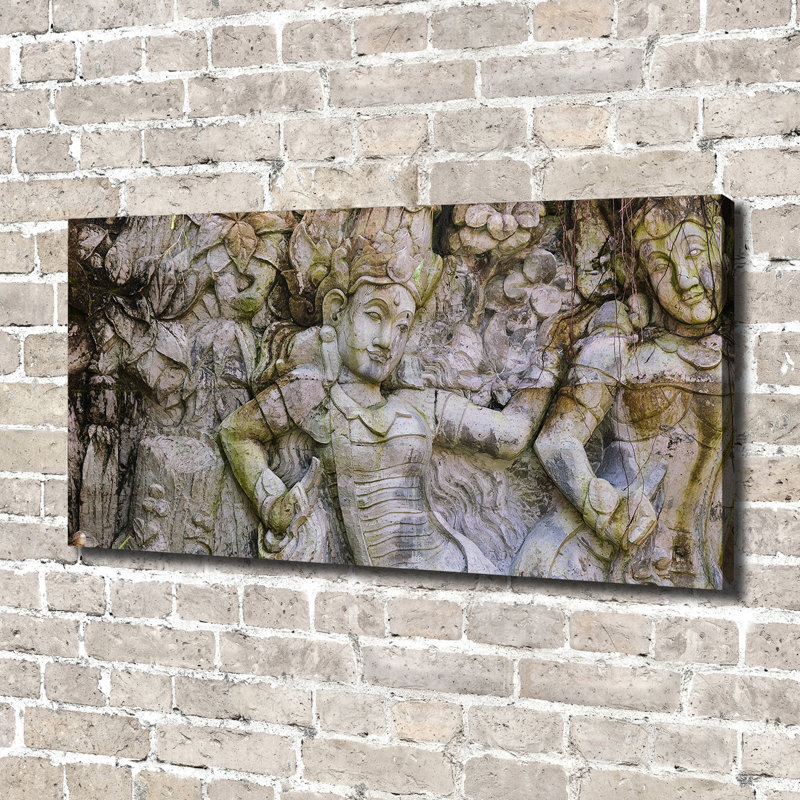 A Stone Sculpture - Wrapped Canvas Print