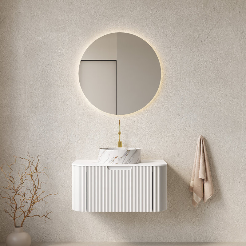 Meuble-lavabo mural avec lavabo, 30", Vert clair